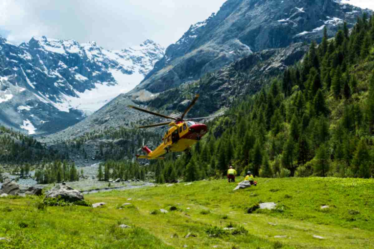 Elisoccorso alpino in montagna