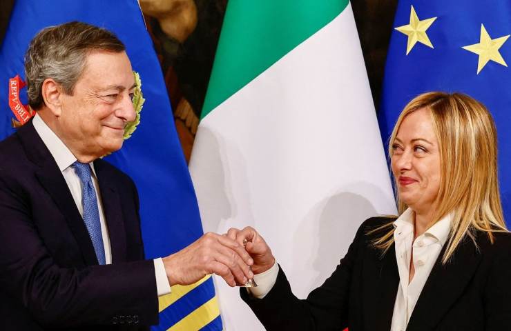 mario draghi e giorgia meloni